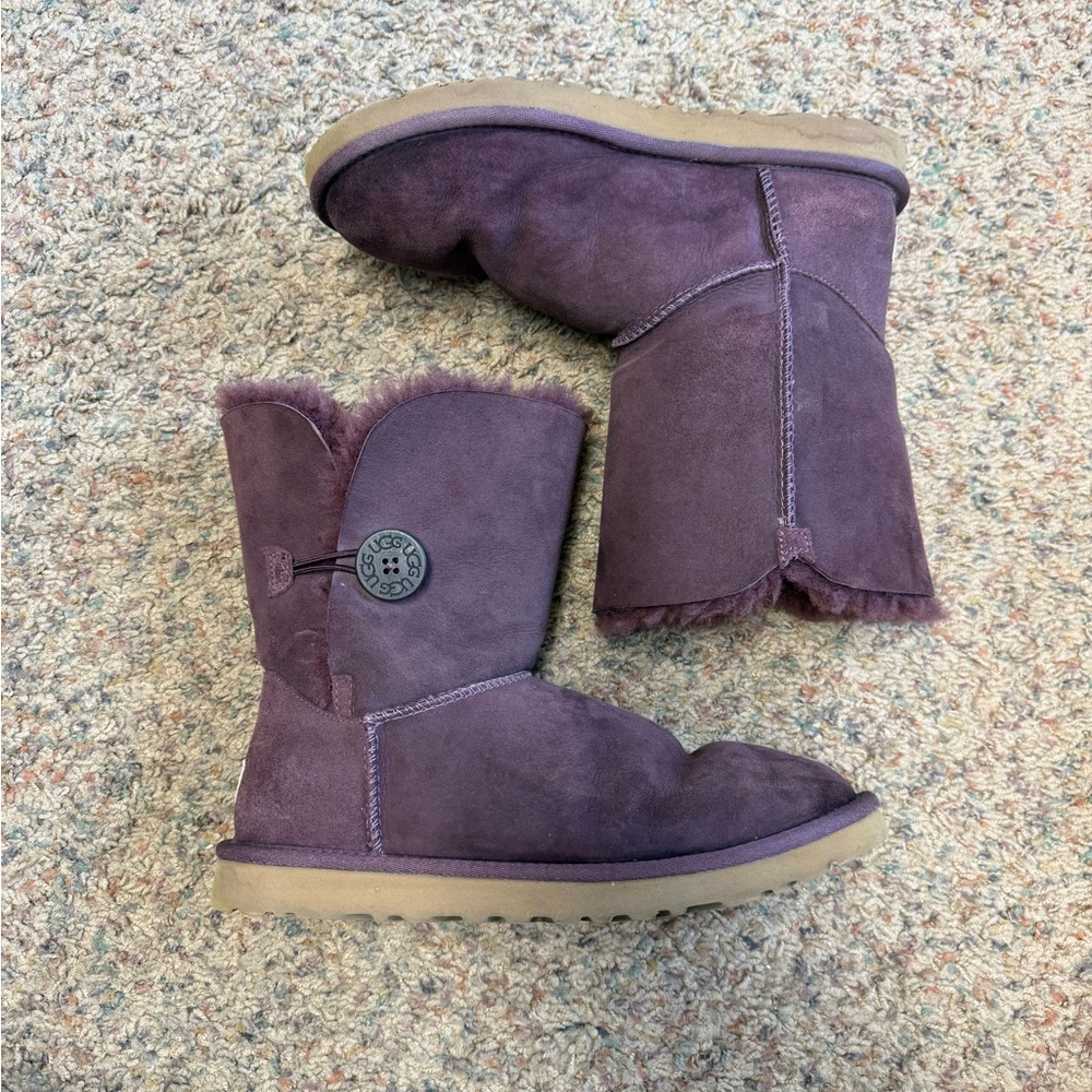 UGG Bailey Button Purple Boots